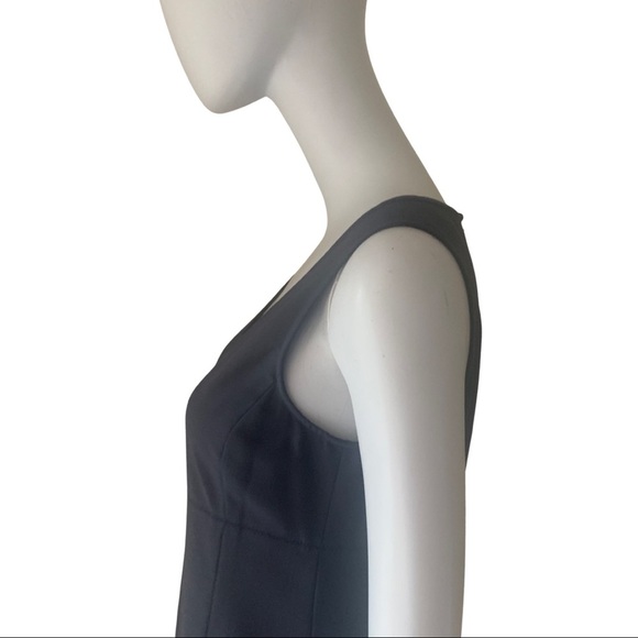 THEORY Kale B V-Neck Sheath Dress Wool Blend Midi Navy Blue Style 7011610R - Picture 6 of 16